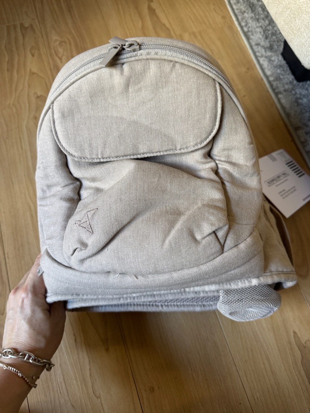 Copper Pearl Taupe Linen Hip Carrier